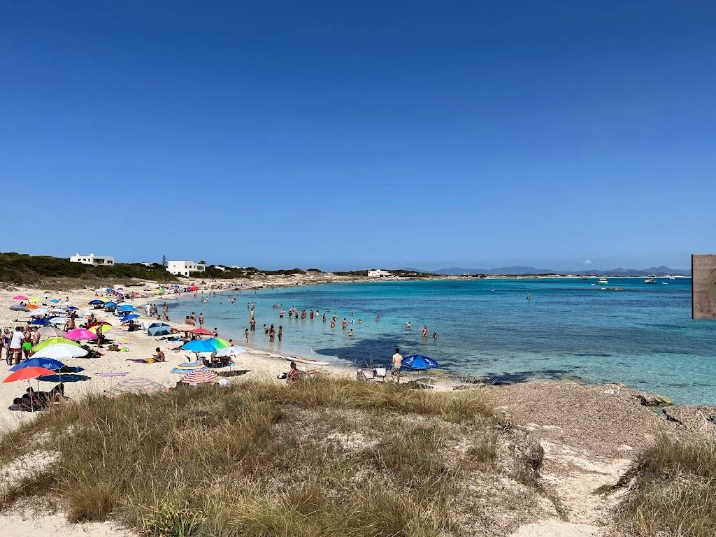 Playa de Ses Canyes, strand op Formentera
