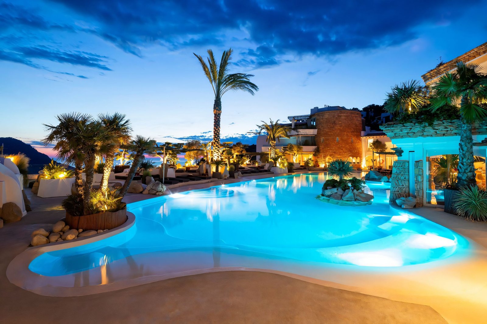Hacienda na Xamena restaurant ibiza with a stunning view